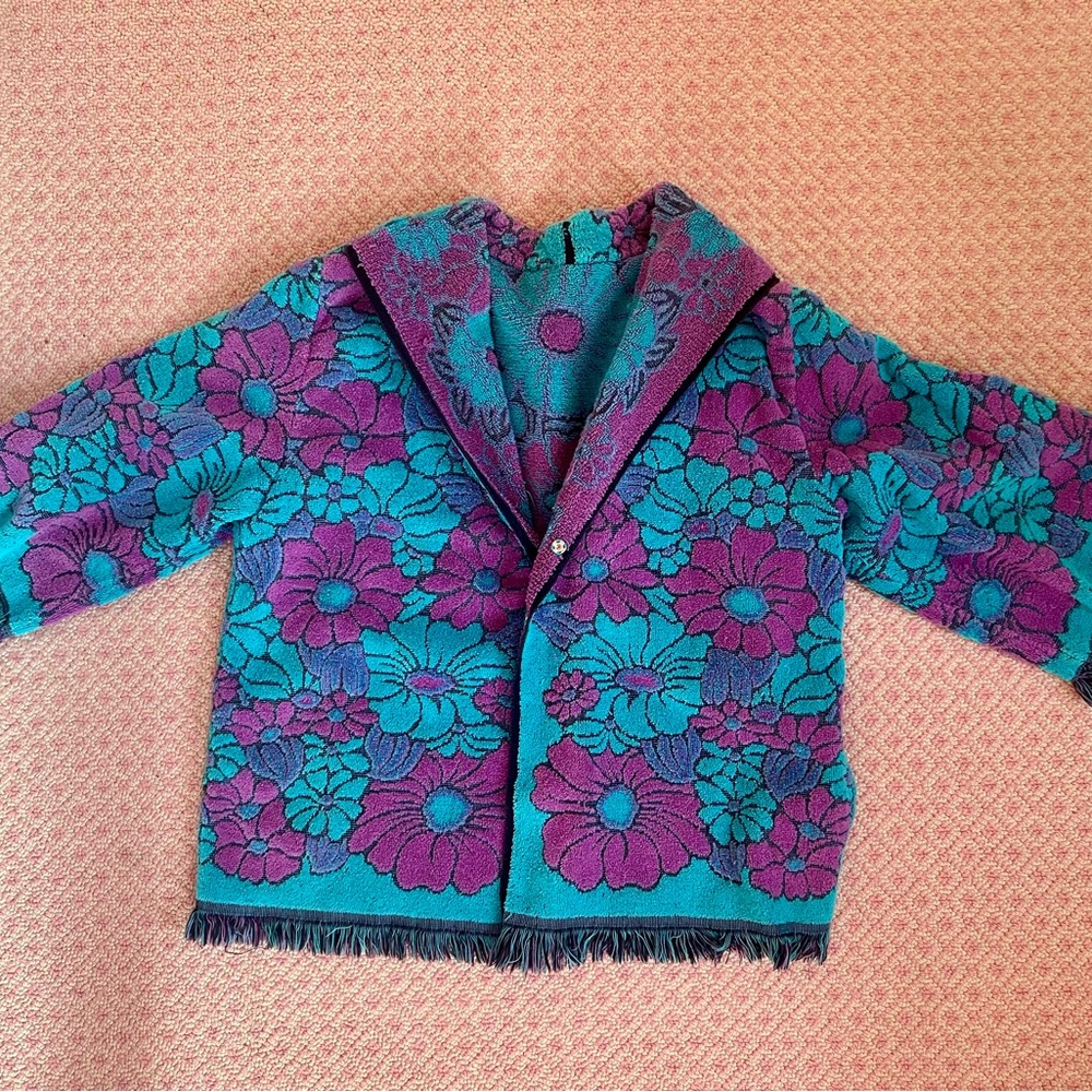 Vintage Terrycloth beach coverup top